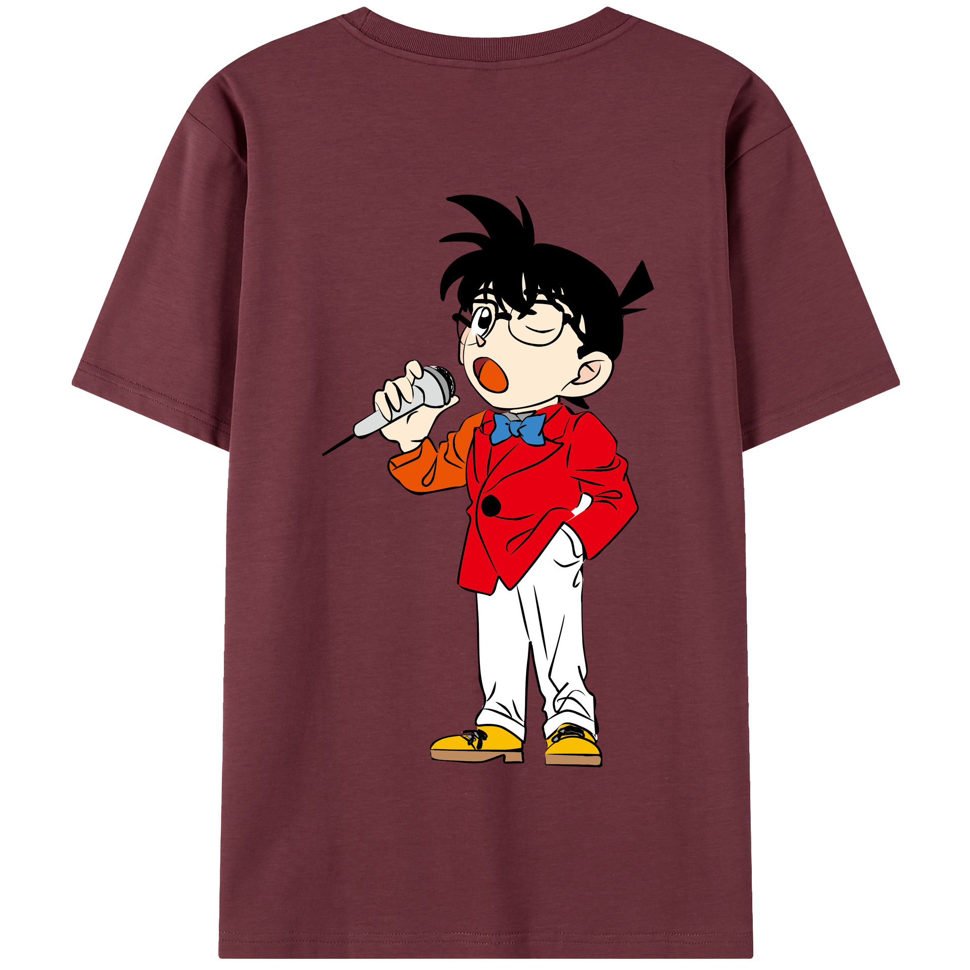 （画像用） 名探偵コナン 江戸川 コナン Detective Conan Conan Edogawa 綿100％半袖Tシャツ（背面プリント）